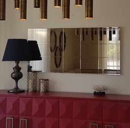 Hanah Home Espejo Bronce 130x62 cm